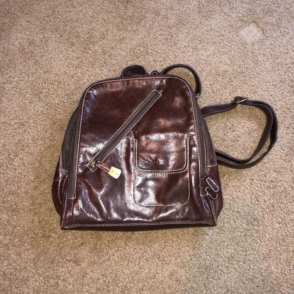 Brown Aurielle Backpack purse